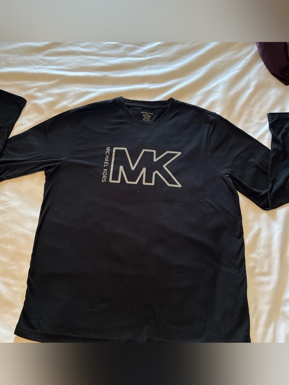 Michael Kors Black Short Sleeve MK Logo Tee